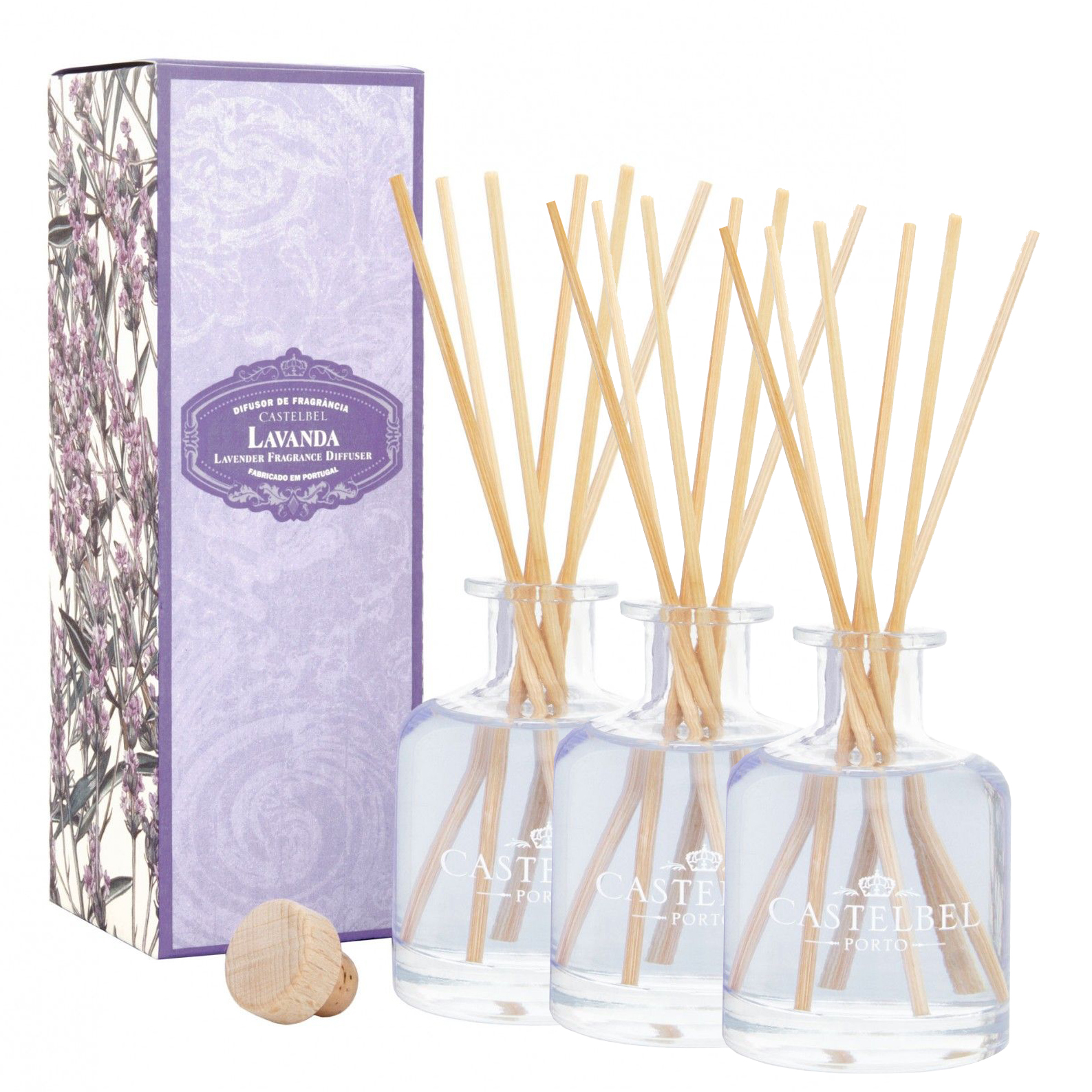 3 LAVENDER CASTELBEL FRAGANCE DIFFUSERS 100mL