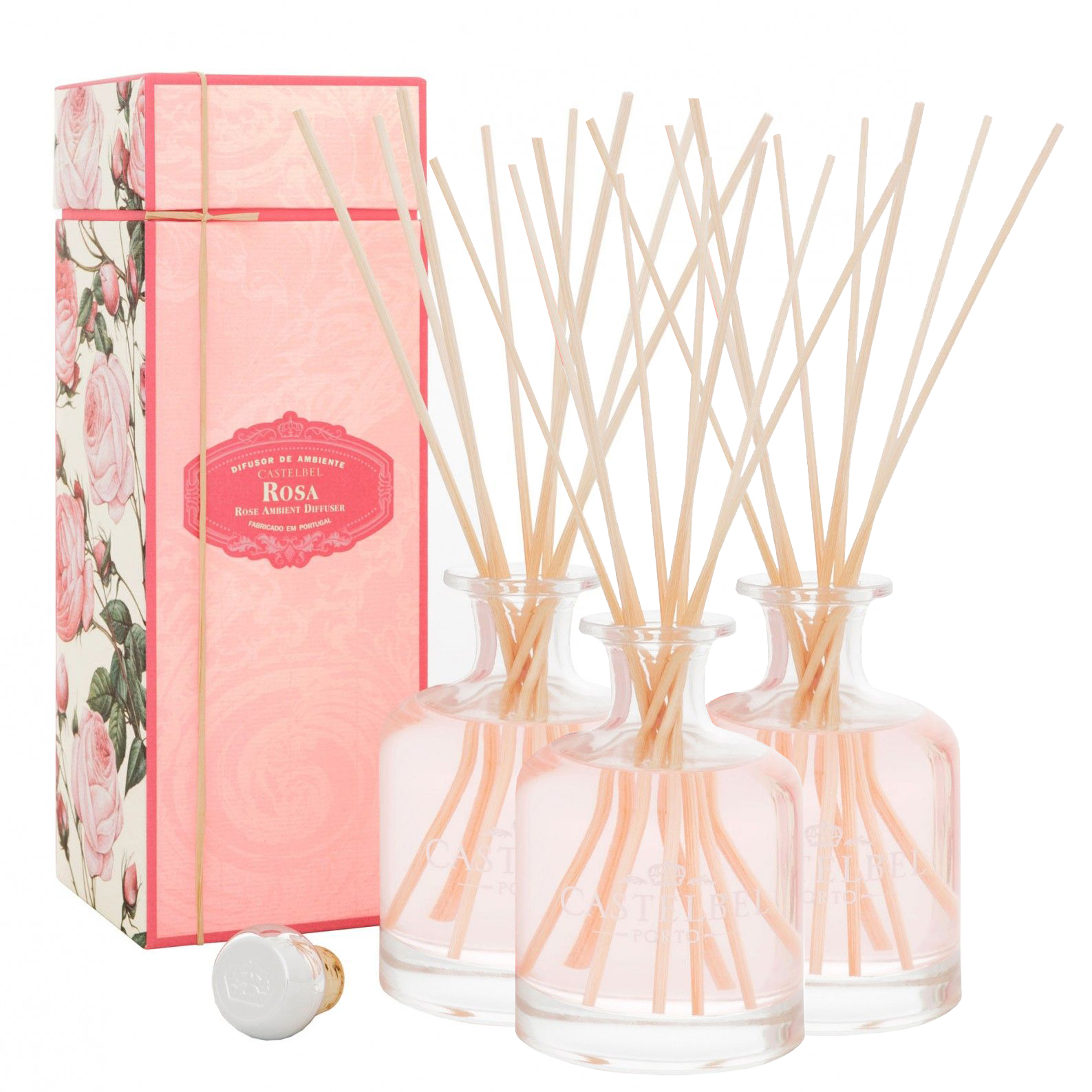 3 ROSE CASTELBEL FRAGANCE DIFFUSERS 250mL