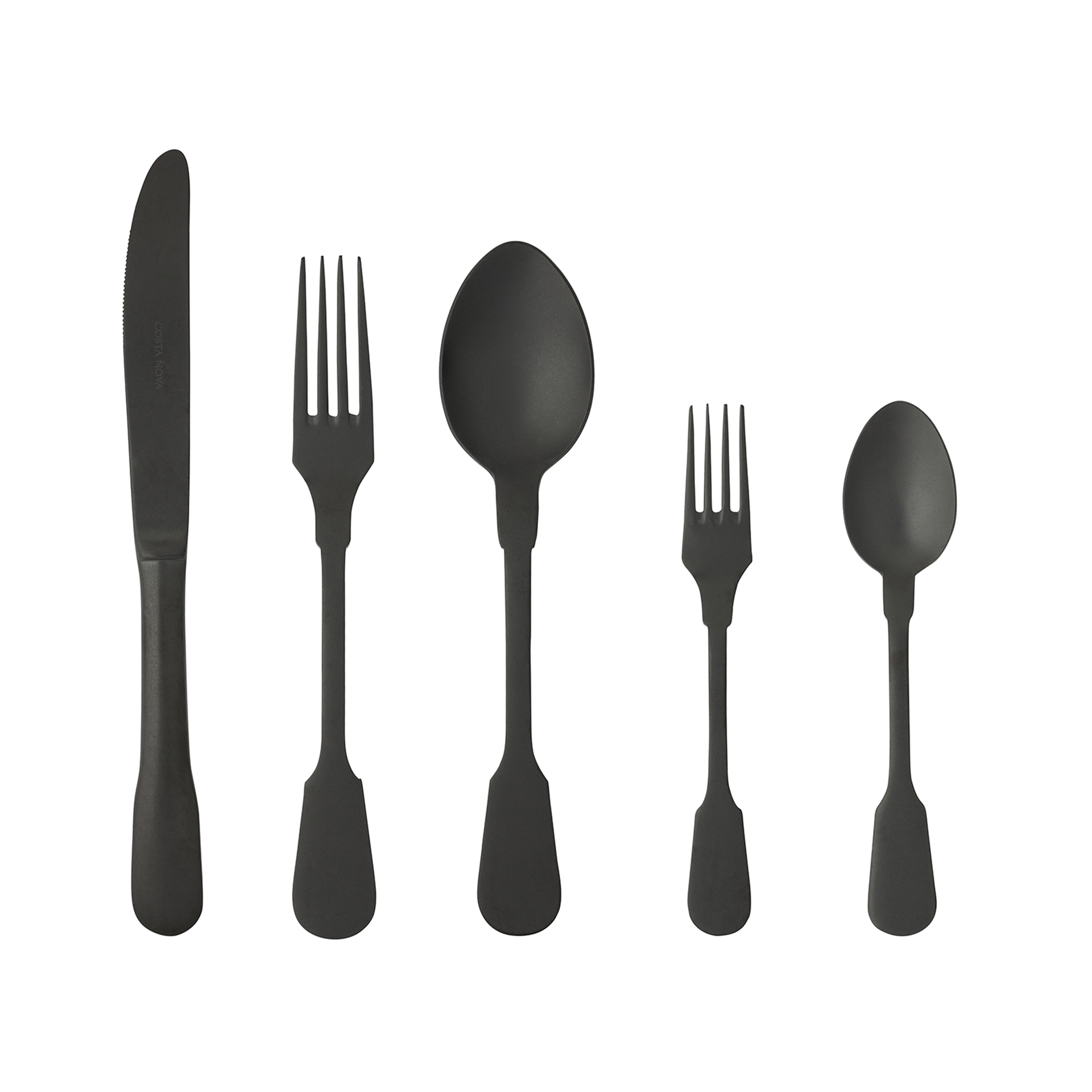 NAU SAGA BLACK 20 PCS CUTLERY