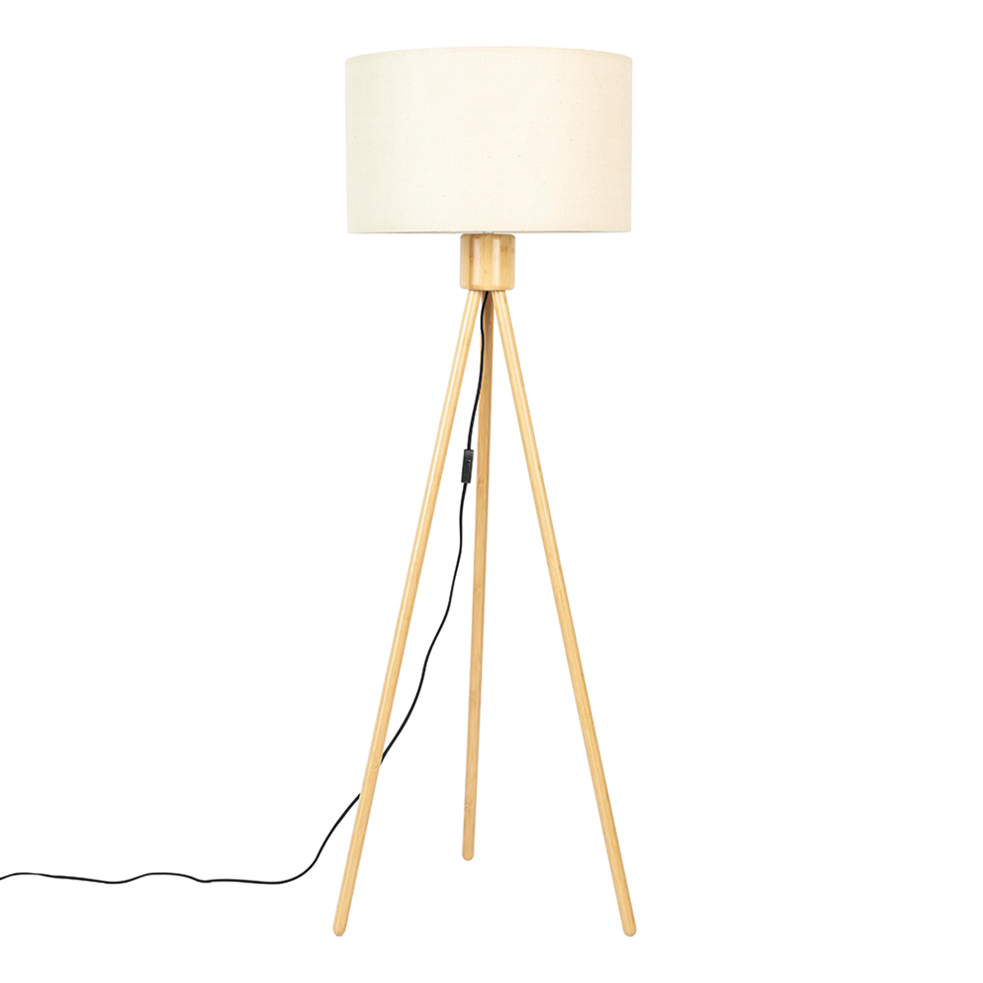 FAN BAMBOO FLOOR LAMP