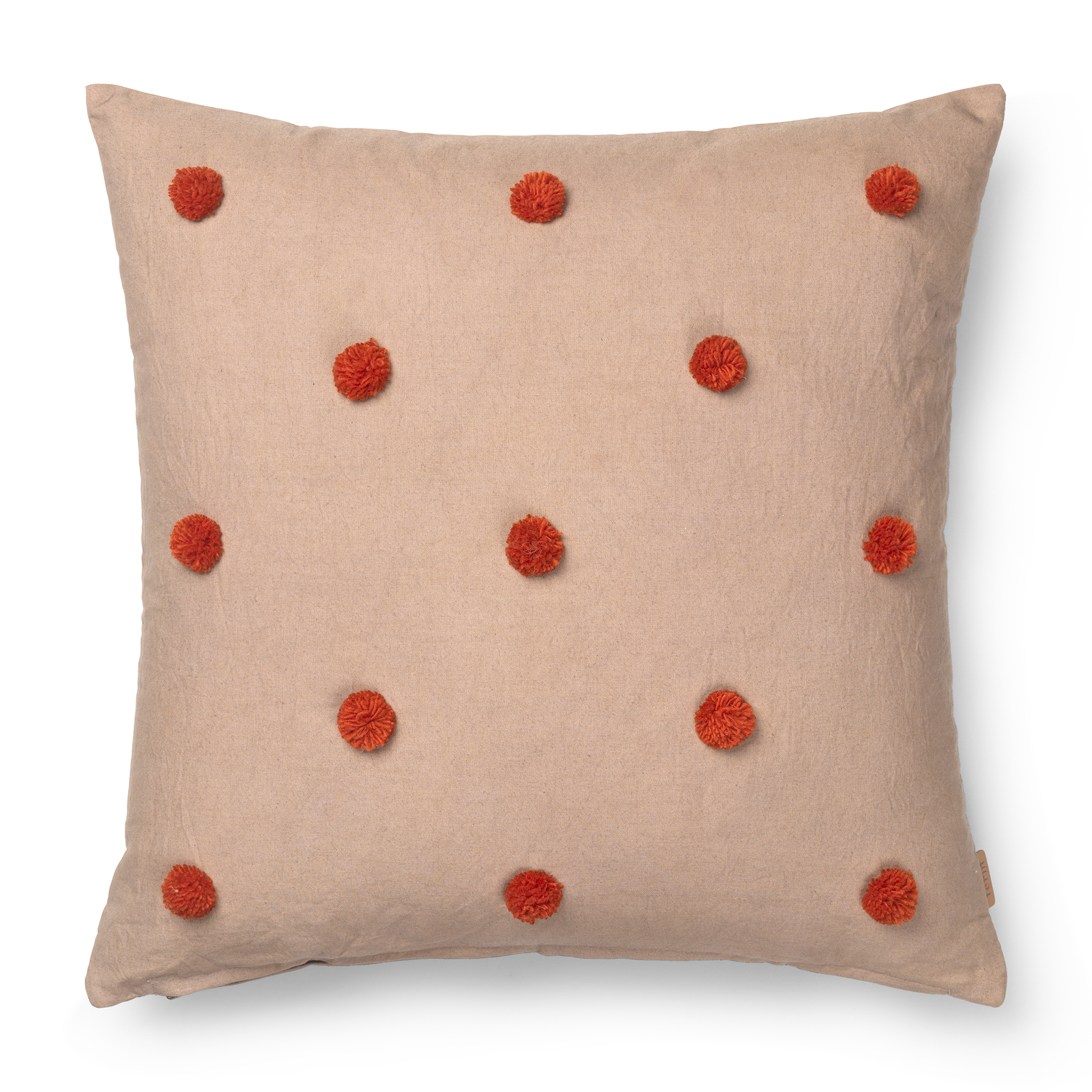 DOT CAMEL/RED CUSHION