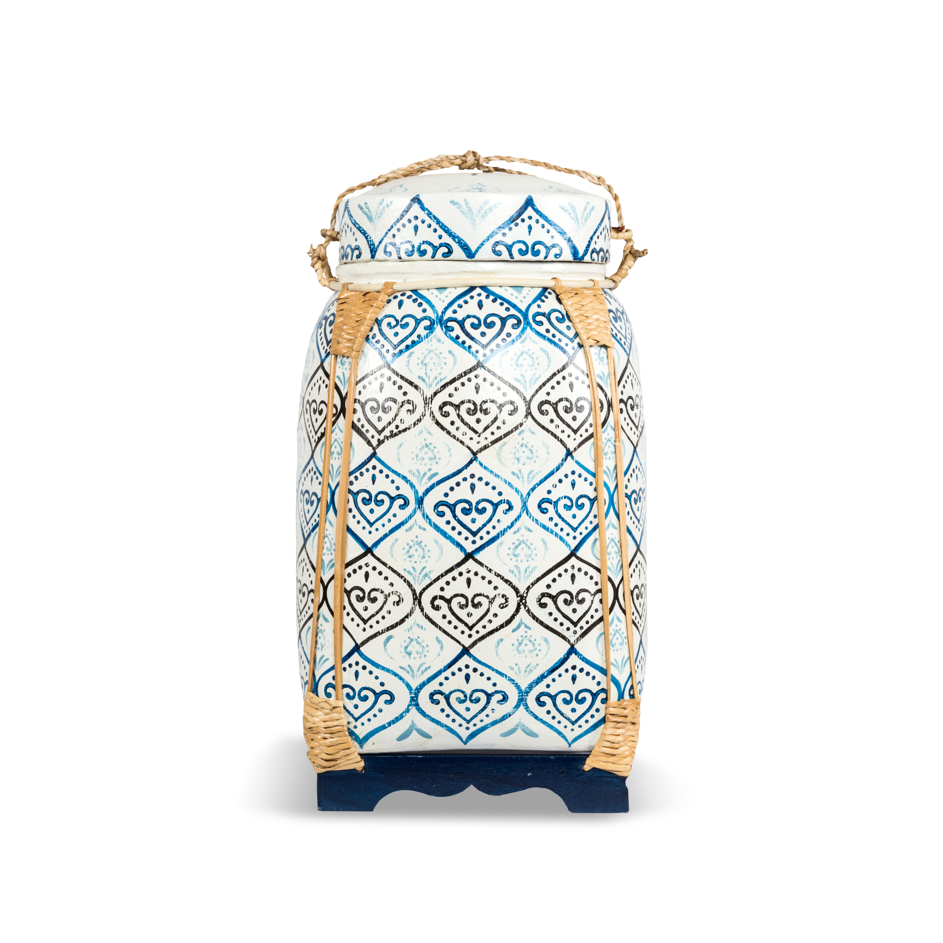 POTE DECORATIVO EN BAMB WHITE