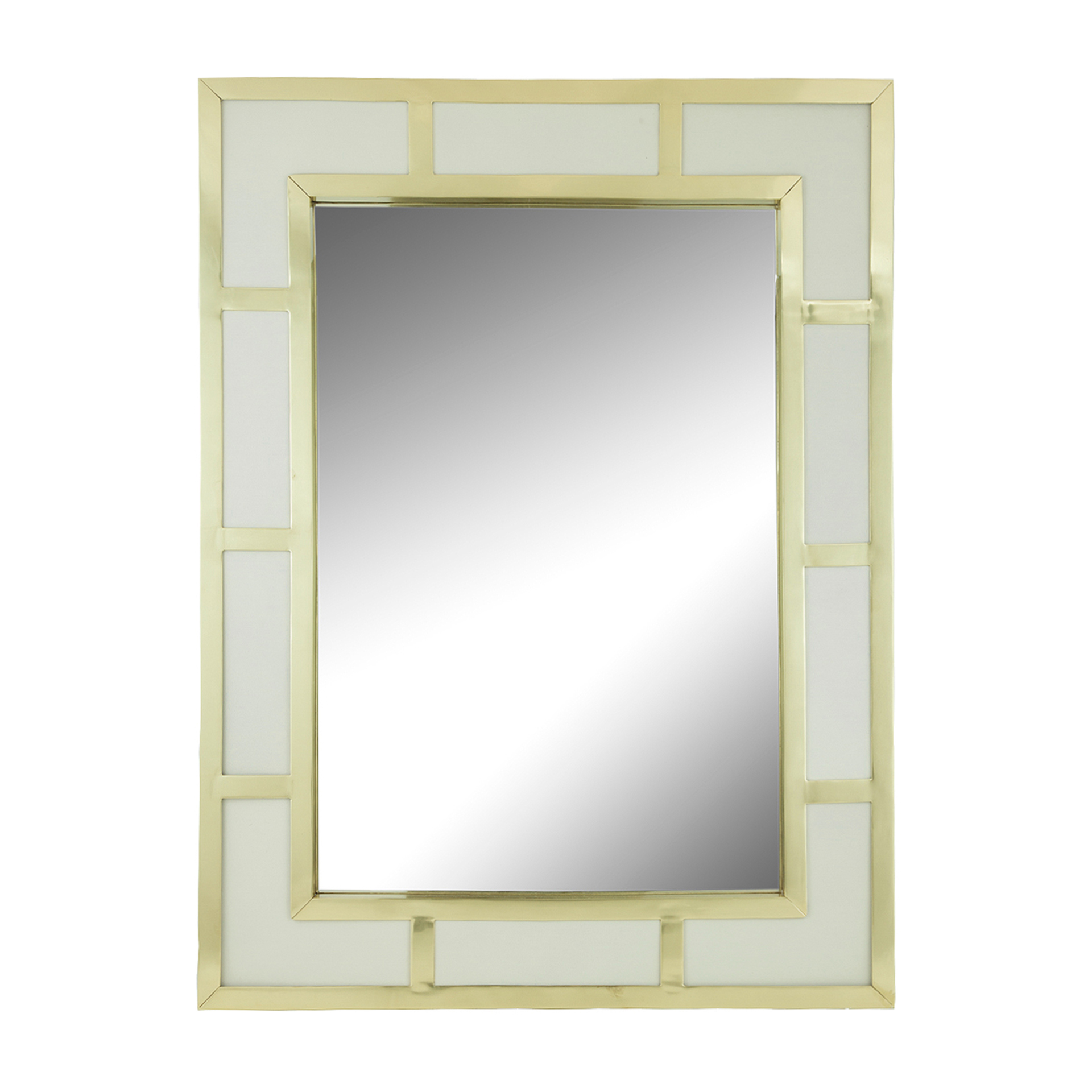 ESPEJO BLANCO Y DORADO
