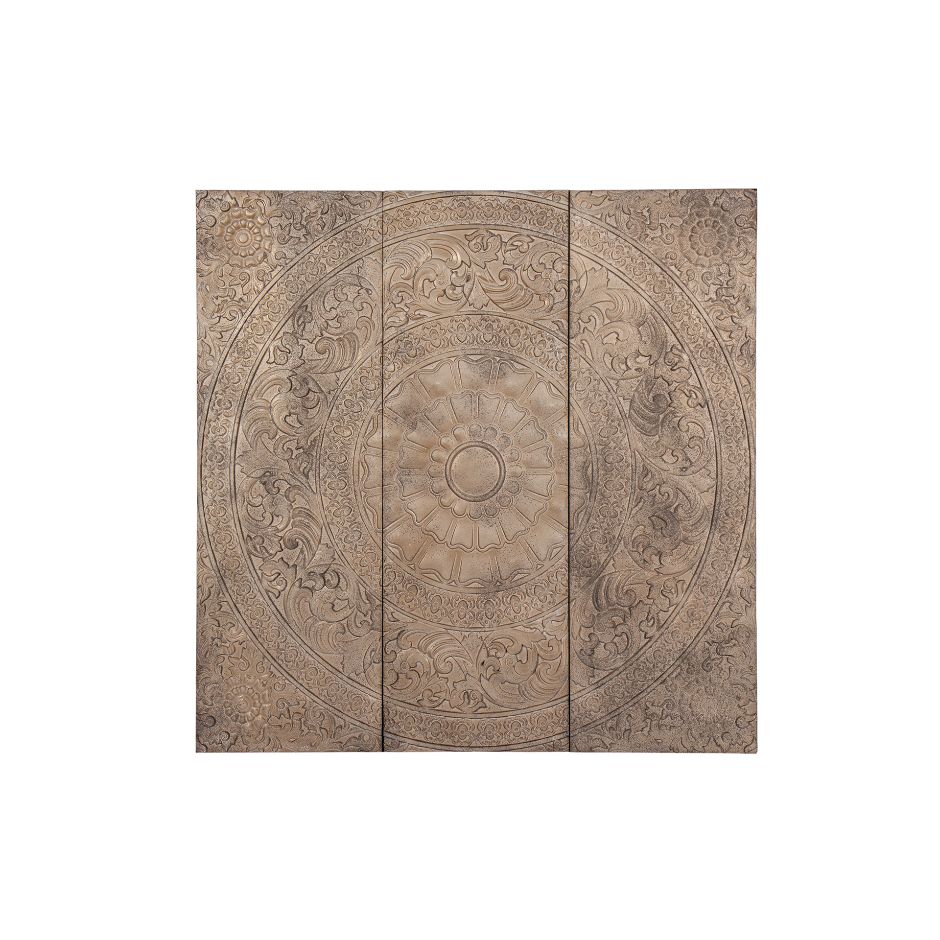 QUADRO 3 PEAS TALHA CINZA