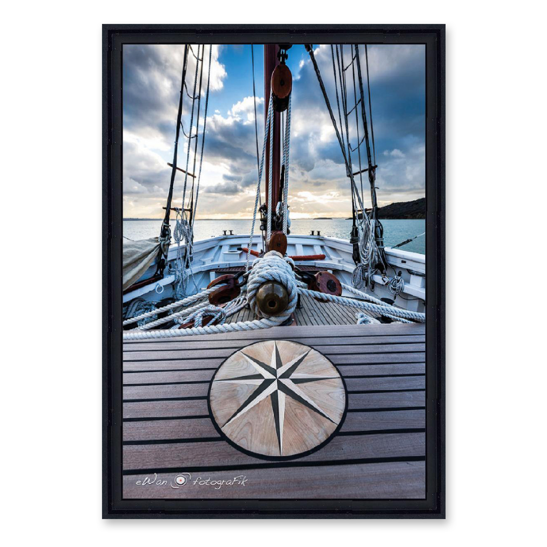 QUADRO FOTO BARCO VELA