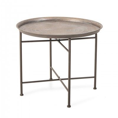 ROUND METAL SIDE TABLE